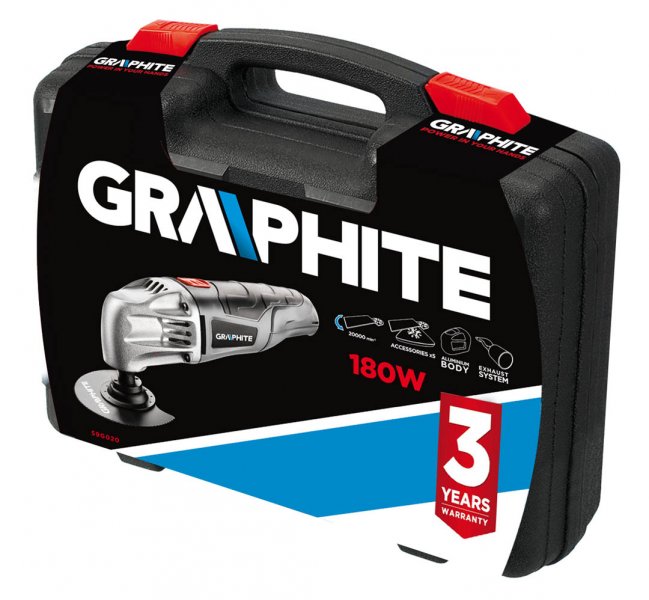 GRAPHITE 59G020 multifunkční oscilační bruska s příslušenstvím Obrázek