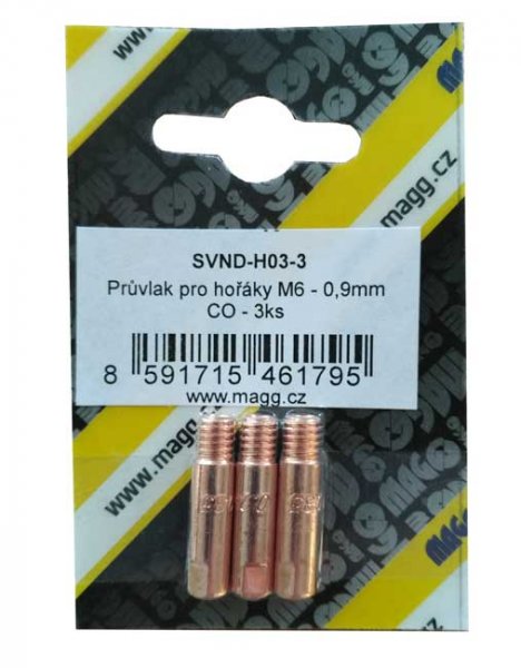 MAGG SVND-H03-3 průvlaky pro hořáky 0,9mm M6, 3ks