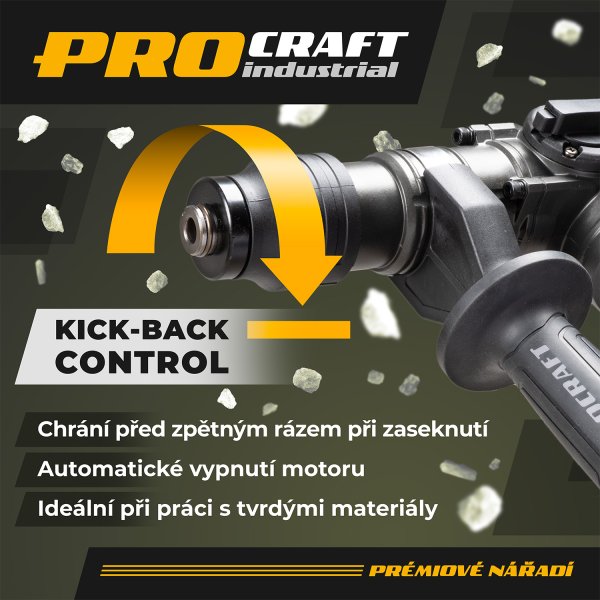 PROCRAFT Industrial HD20A bezuhlíkové kombinované aku kladivo SDS+ LiIon 20V 1x 4Ah Obrázek