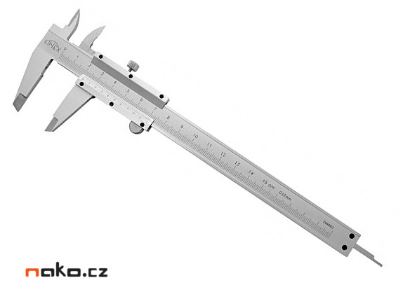KINEX měřítko posuvné 150/0.02 s hloubkoměrem, aretace šroubkem, 251238, 6000 Obrázek