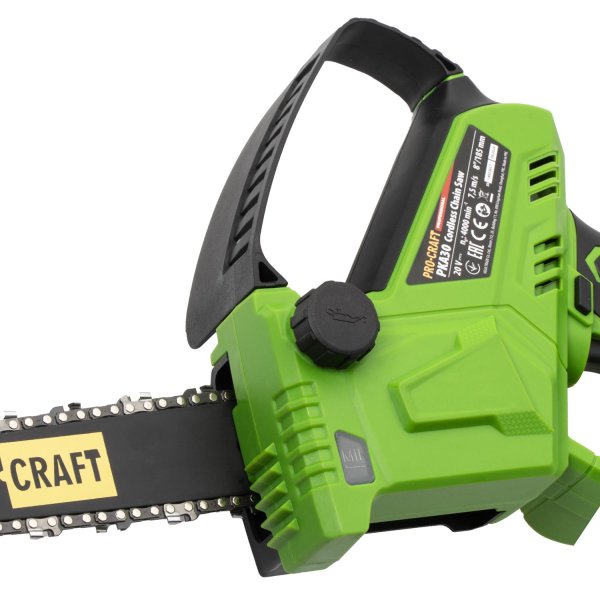 PROCRAFT PKA30 bezuhlíková jednoruční aku řetězová pila 18,5cm LiIon 20V, bez aku Obrázek