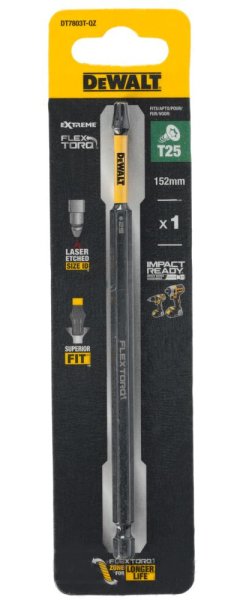 DeWALT DT7803T FlexTorq T25 torzní bit o délce 152 mm Obrázek