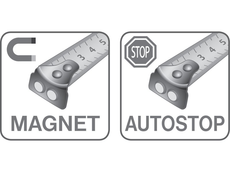 FORTUM 4780207 metr svinovací 7,5m s magnety š. pásku 25mm Obrázek