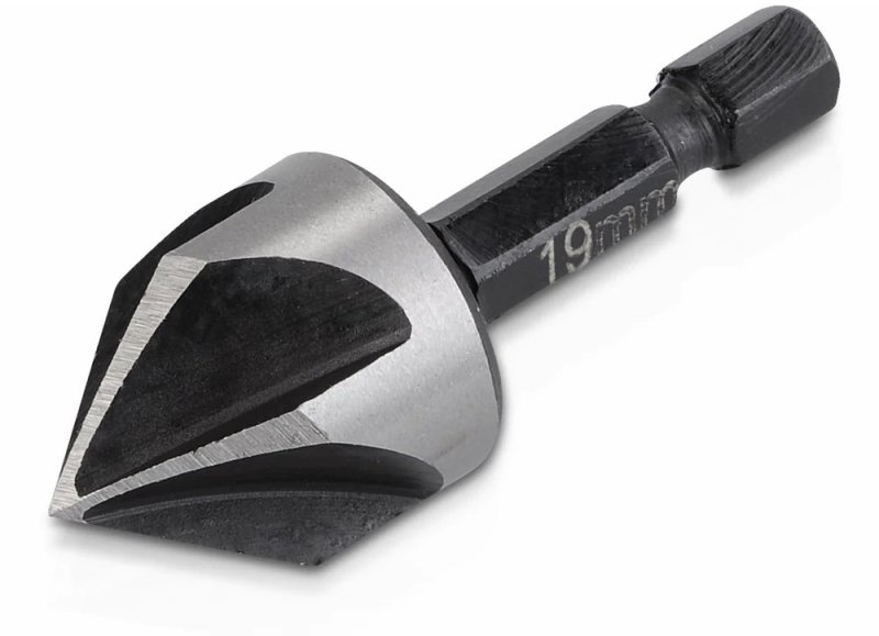 KREATOR KRT011204 záhlubník 19 mm kuželový do dřeva s šestihrannou stopkou 1/4" Obrázek