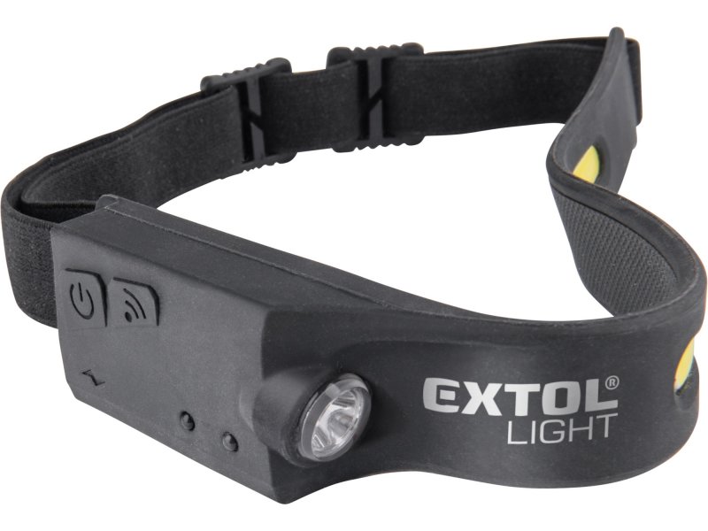 EXTOL LIGHT 43186 čelovka s IR čidlem 350lm, USB nabíjení, COB, XPE LED