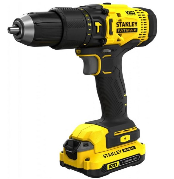 STANLEY FATMAX SFMCD711D2K příklepová aku vrtačka 2x1,5Ah 18V LiIon V20