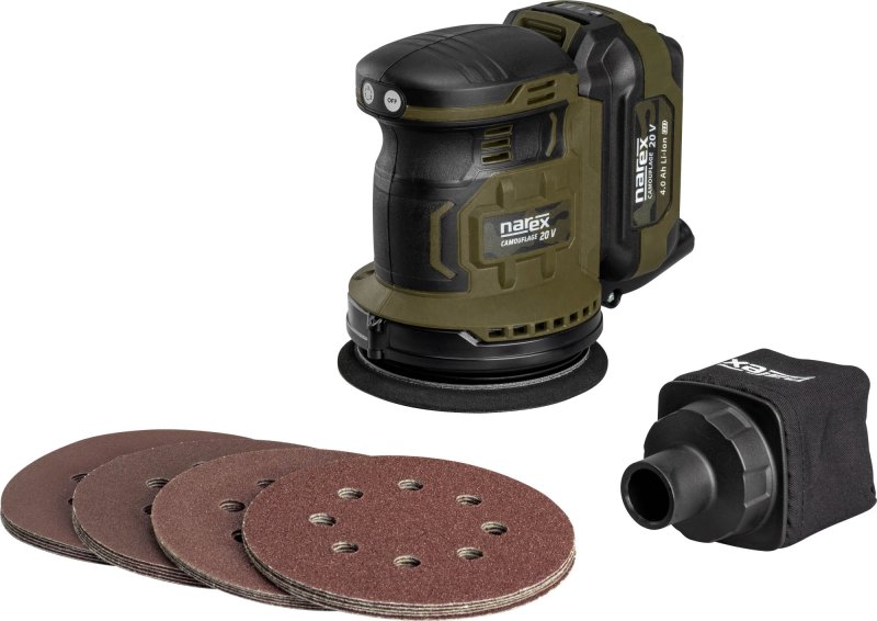 NAREX CBE 125-3 Basic Box (verze bez aku) aku excentrická bruska 20V Obrázek