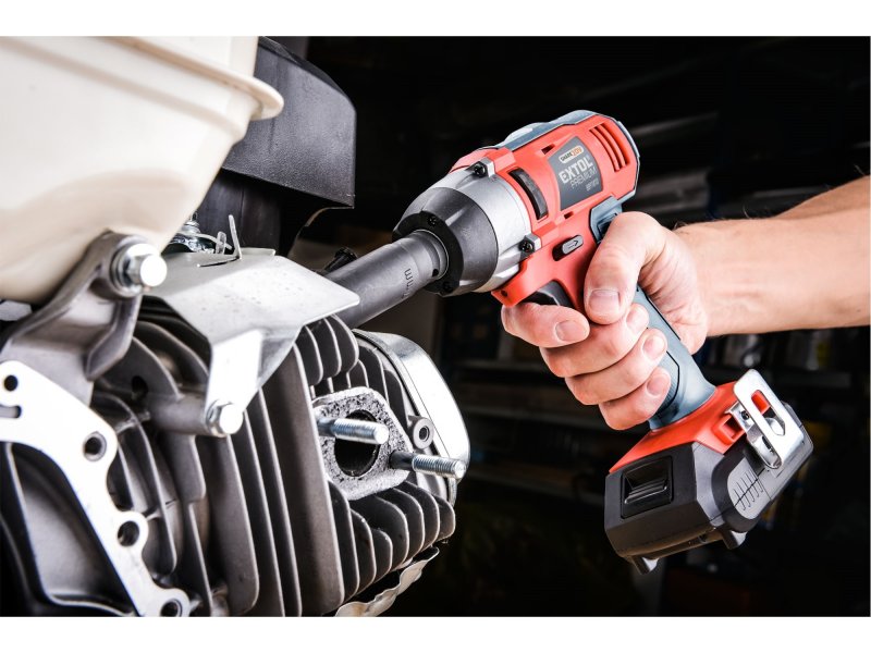 EXTOL PREMIUM 8891810 aku rázový utahovák 1/2" SHARE20V, 180Nm, LiIon, 2Ah Obrázek