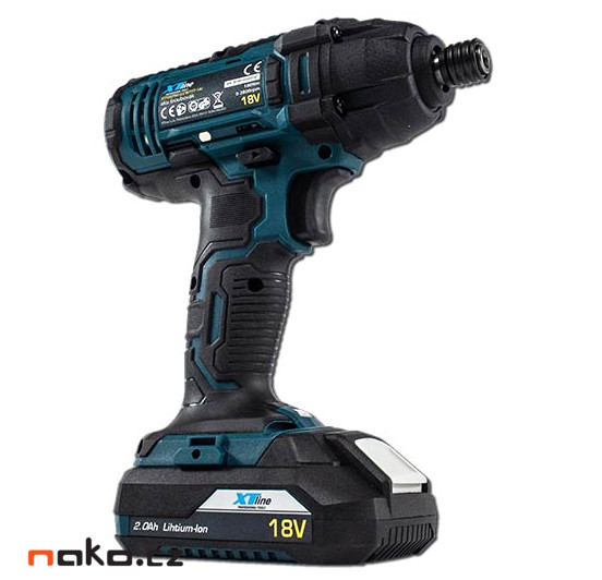 XTline XT102760 aku rázový utahovák 1/4" 18V LiIon 1x2Ah Obrázek