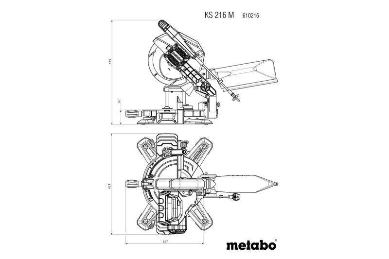 METABO KS 216 M pokosová a kapovací pila 610216000