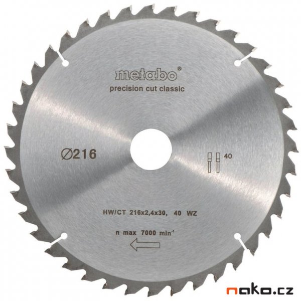 METABO Precision Cut Wood Classic 216x30mm (WZ40) Obrázek