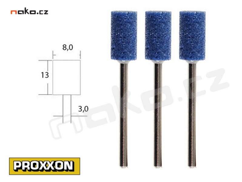 PROXXON 28781 sada stopkových brousků válec (3ks) Obrázek