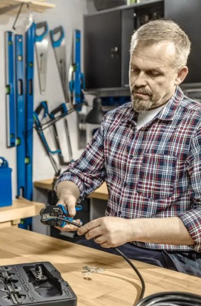 HOGERT HT1P176 kleště lisovací ráčnové s výměnnými čelistmi Obrázek