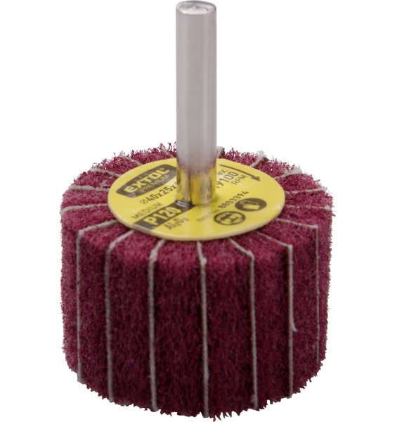 EXTOL PREMIUM 8803394 pr. 40x25x6mm lamelový kotouč kombi rouno / smirek P120 stopkový