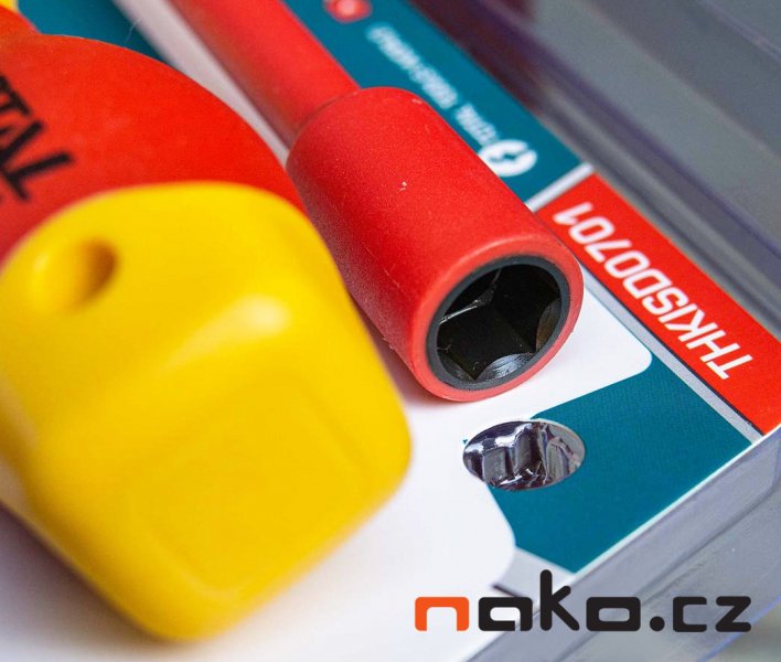 TOTAL THKISD0701 elektrikářské nástrčné klíče s rukojetí izolované 1000V VDE, industrial Obrázek