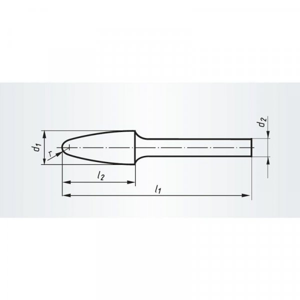 RHODIUS zaoblená tvrdokovová fréza HF F 6x18,0x6,0x50 Z7 ALPHA 304390 Obrázek