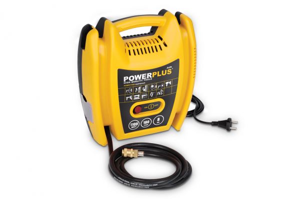 POWERPLUS POWX1705 přenosný bezolejový kompresor Obrázek