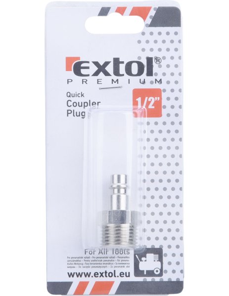 EXTOL PREMIUM 8865123 vsuvka vzduchová s vnějším závitem G 1/2" do rychlospojky