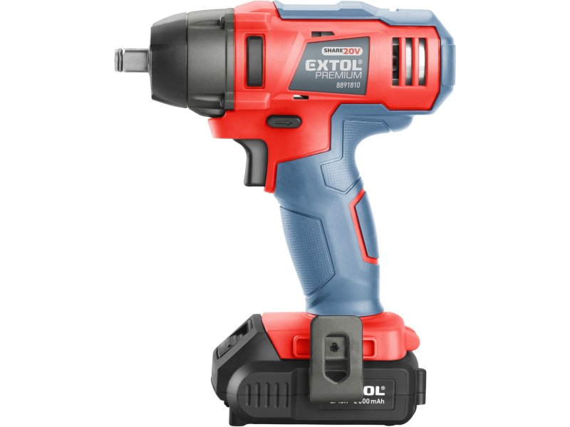 EXTOL PREMIUM 8891811 aku rázový utahovák 1/2" SHARE20V, 180Nm, LiIon, bez akumulátoru Obrázek