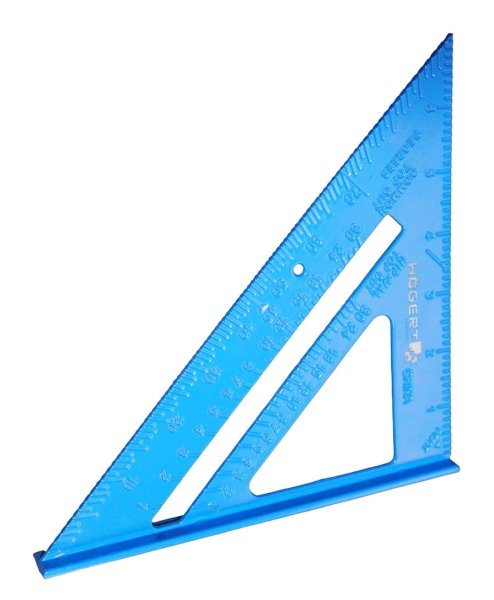HOGERT HT4M215 tesařský trojúhelník víceúčelový 180mm, hliník Obrázek