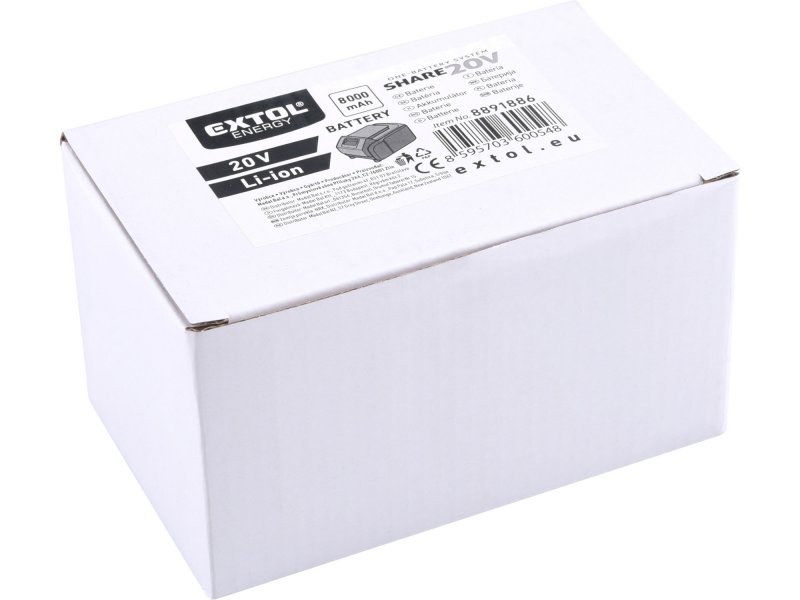 EXTOL ENERGY 8891886 akumulátor SHARE20V LiIon 20V 8Ah, ORIGINÁL Obrázek