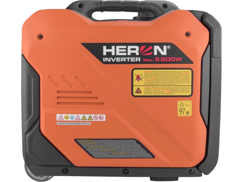 HERON 8896227 elektrocentrála digitální invertorová 5,5kW elektrický start, kolečka Obrázek