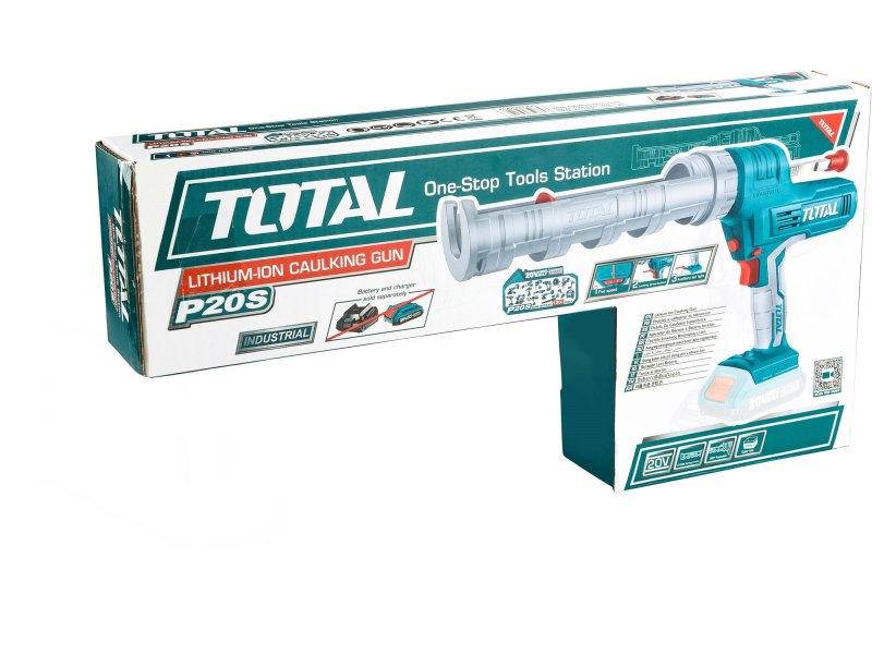 TOTAL TCGLI2001 aku vytlačovací pistole na tmel a silikon, 20V LiIon bez baterie, P20S Obrázek