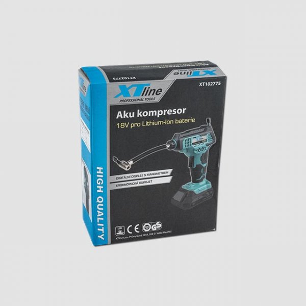 XTline XT102775 aku kompresor 18V, bez baterie Obrázek