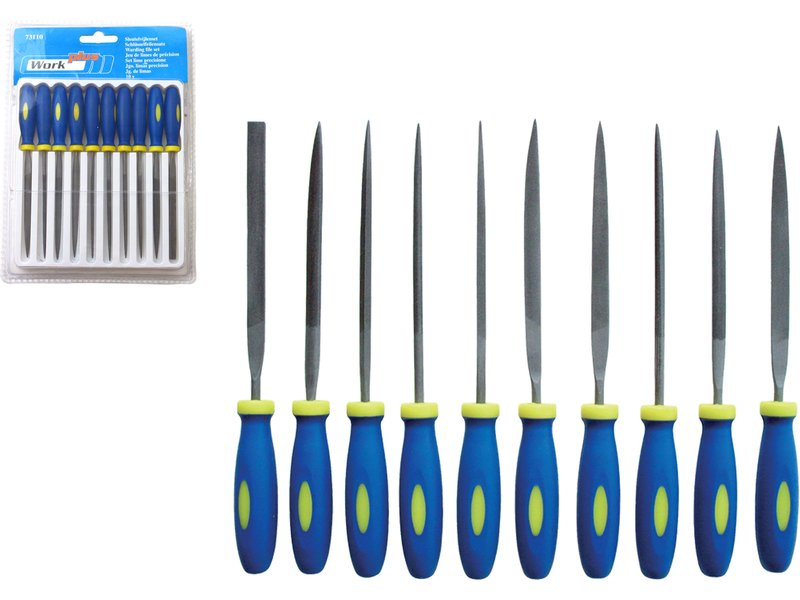 EXTOL CRAFT 8801 pilníky jehlové s plastovou rukojetí, 10ks 150mm Obrázek