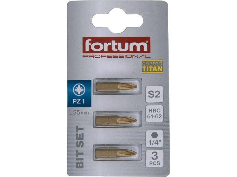 FORTUM-KITO bit PZ1x25mm S2-TiN 4741371 - 3ks