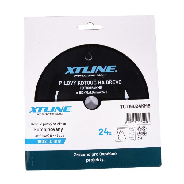 XTline TCT16024KMB kotouč pilový vidiový 160x16mm 24z Obrázek