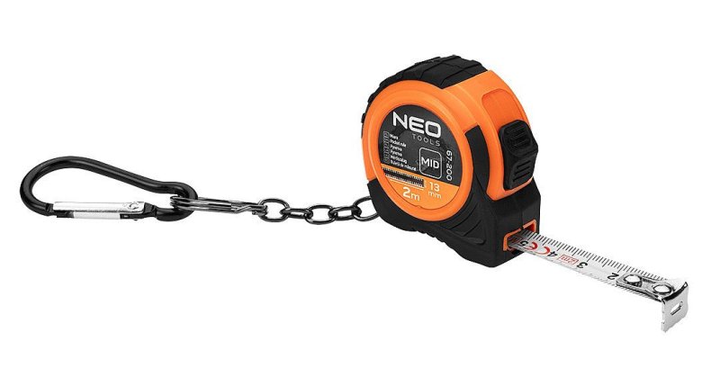 NEO TOOLS 67-200 svinovací metr 2m, š. pásku 13mm s karabinkou Obrázek