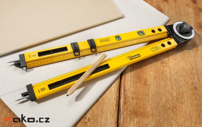 TOPEX 30C321 multifunkční úhloměr stavitelný 500mm s tužkou, 2 libely Obrázek