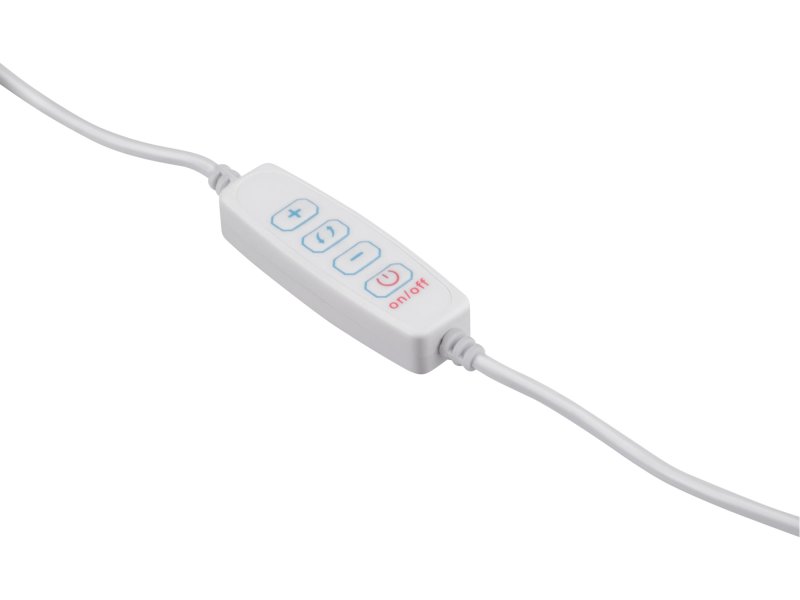 EXTOL LIGHT 43161 stolní lampa s lupou, 1300lm, 5x zvětšení, USB, bílá Obrázek