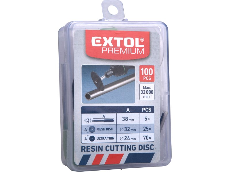 EXTOL CRAFT 903762 sada řezacích stopkových kotoučků 100ks, průměr stopky 3,2mm Obrázek