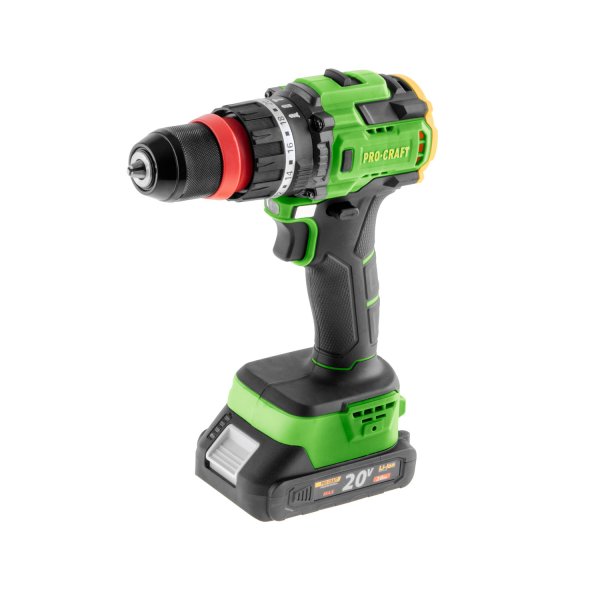PROCRAFT PA18LiH DFR bezuhlíkový aku příklepový šroubovák 20V/2,0Ah