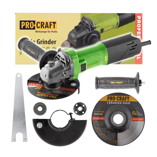 PROCRAFT PW2500 bruska úhlová 125mm/1500W