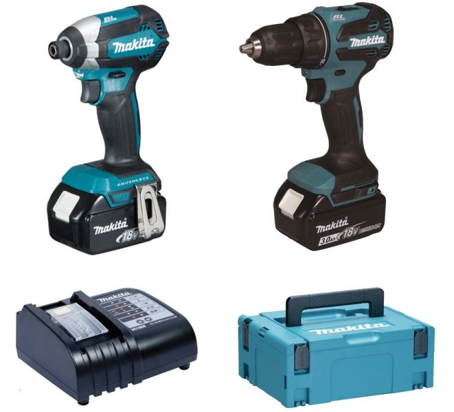 MAKITA DLX2535SJ aku sada DDF490+DTD153 Li-ion LXT 18V