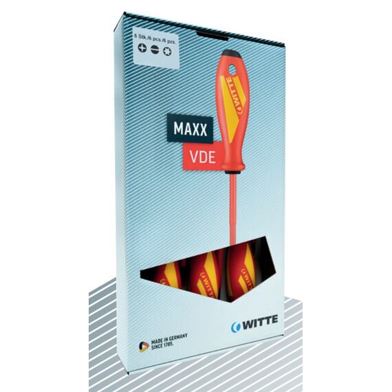 WITTE MAXX sada izolovaných šroubováků 6ks VDE PH+PL 653743516