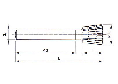 Technická fréza s válcovou stopkou HSS, 229310, 46/3 Obrázek