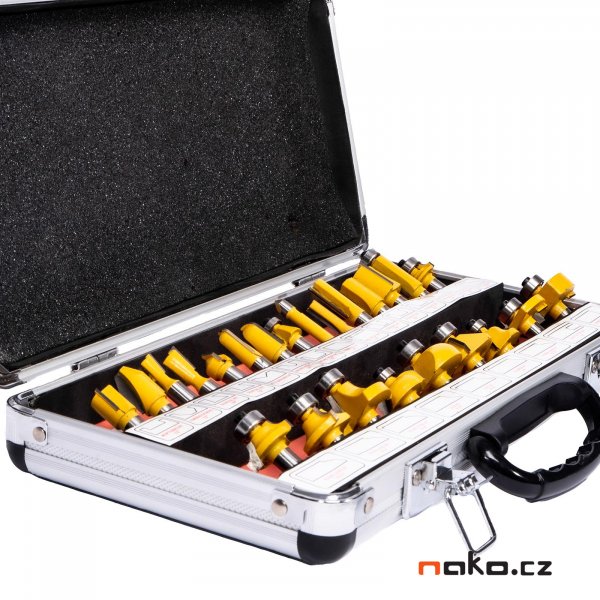STAVTOOL P11130 sada stopkových vidiových fréz do horní frézky, 8mm - 24 ks Obrázek