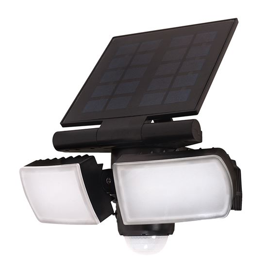 SOLIGHT WO772 LED solární osvětlení se senzorem, 8W, 600lm, Li-on, černá