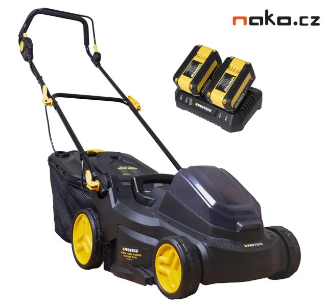 PROTECO 51.10-SA-37-AKU aku sekačka na trávu 40V 2x 4Ah, 38cm