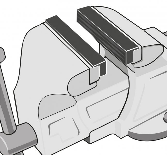 EXTOL PREMIUM 8812697 ochranné vložky TPU s magnety na čelisti svěráku, 113mm 2ks Obrázek