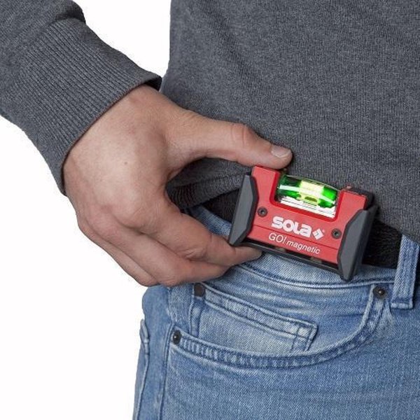 SOLA GO! magnetic CLIP kompaktní vodováha 7,5cm, V drážka, 01621201 Obrázek