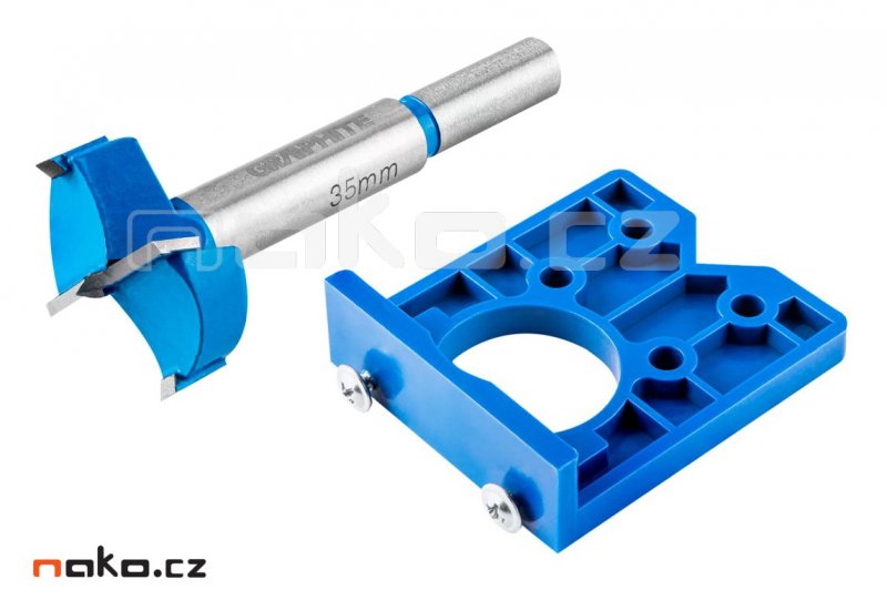 GRAPHITE 57H002 sukovník 35mm a šablona na nábytkové panty Obrázek