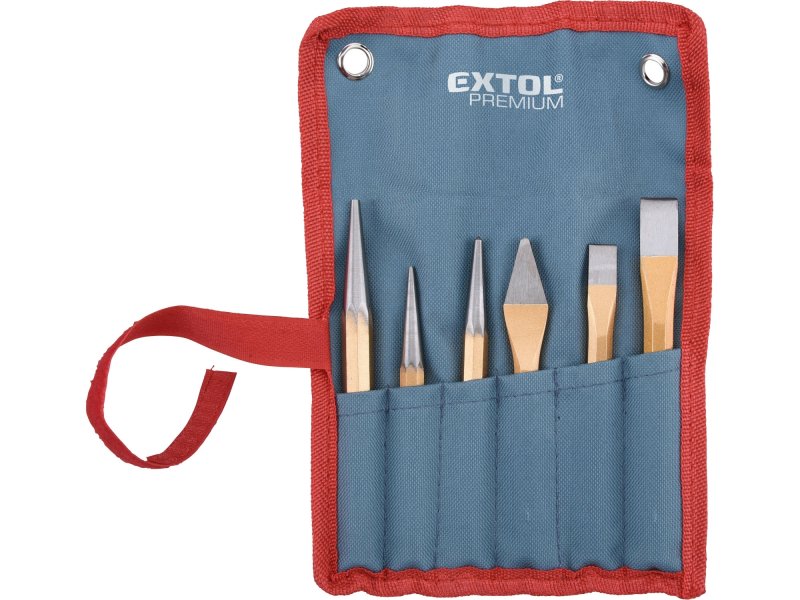 EXTOL PREMIUM 8801820 sada sekáčů, průbojníků a důlčíku 6ks Obrázek