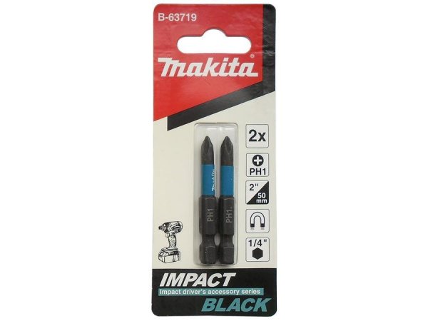 MAKITA B-63753 torzní bit 1/4" Impact Black PZ2, 50mm 2 ks Obrázek