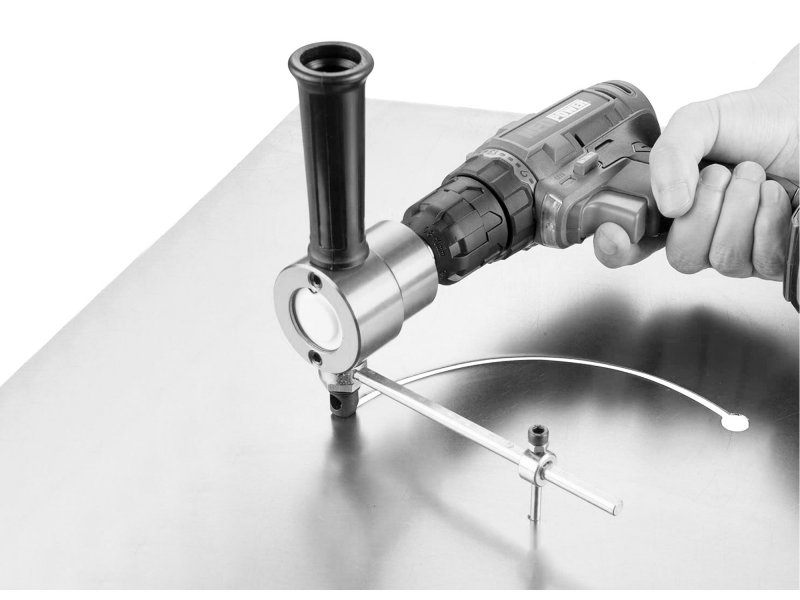 EXTOL PREMIUM 8813651C vodící šablona pro nástavec na kruhové a podélné stříhání plechu Obrázek