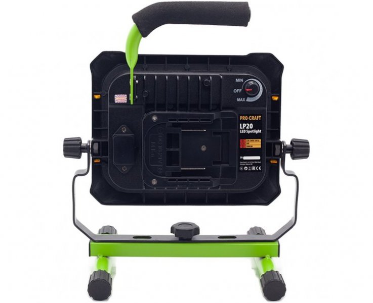 PROCRAFT LP20 kombinovaná elektrická AKU LED lampa 230V, 20V LiIon Obrázek